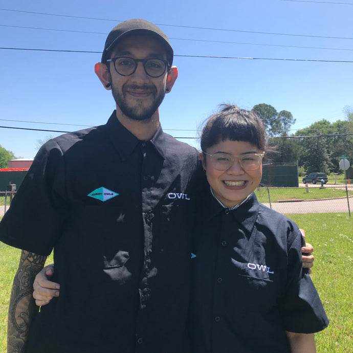 Night Owls Embroidered Work Shirt