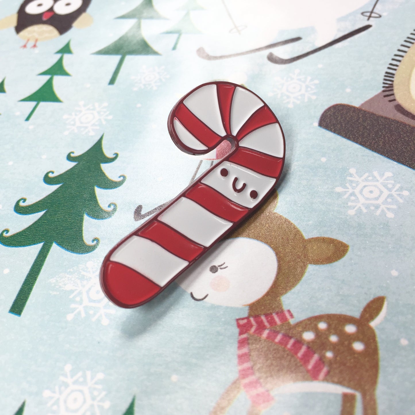 Candy Cane Enamel Pin