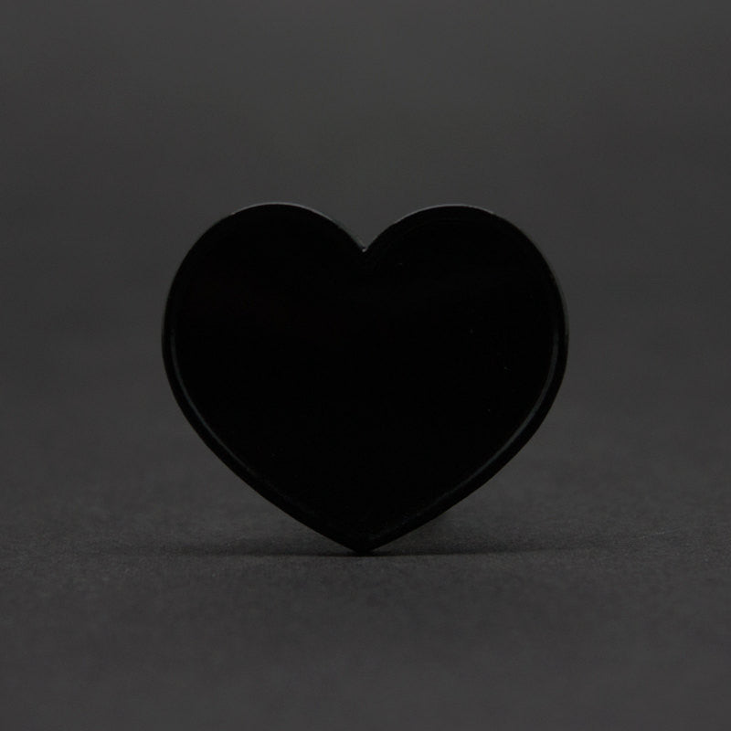 Black Hearts Enamel Pin Set