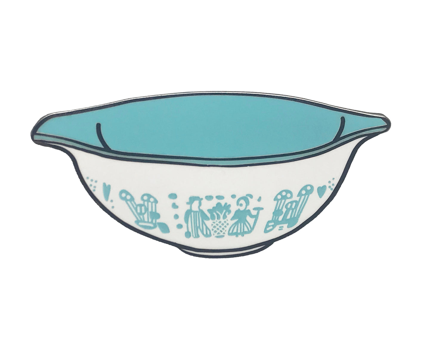 Mid Century Vintage Bowl Enamel Pin