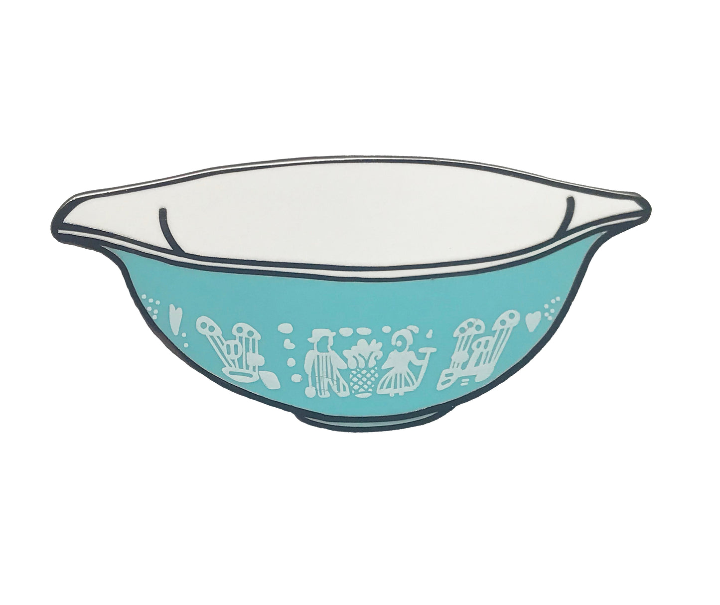 Mid Century Vintage Bowl Enamel Pin