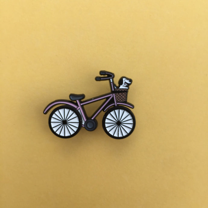 Cool Bike w/ Doggo Enamel Pin