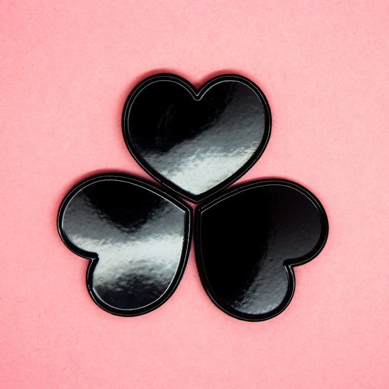 Black Hearts Enamel Pin Set