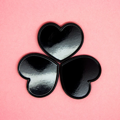 Black Hearts Enamel Pin Set
