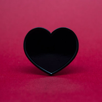 Black Hearts Enamel Pin Set