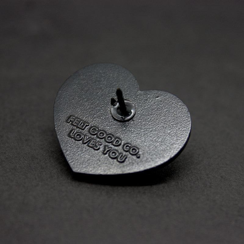 Black Hearts Enamel Pin Set