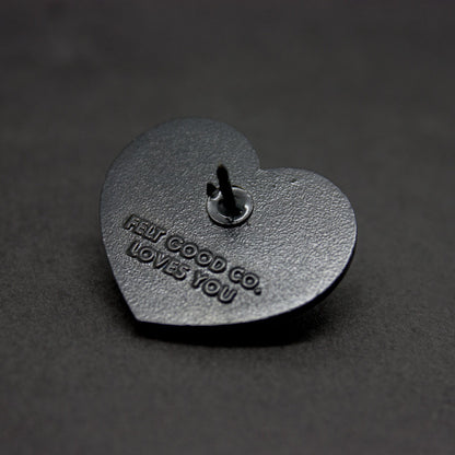 Black Hearts Enamel Pin Set