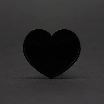 Black Hearts Enamel Pin Set