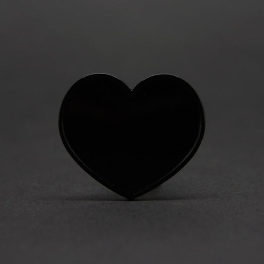 Black Hearts Enamel Pin Set