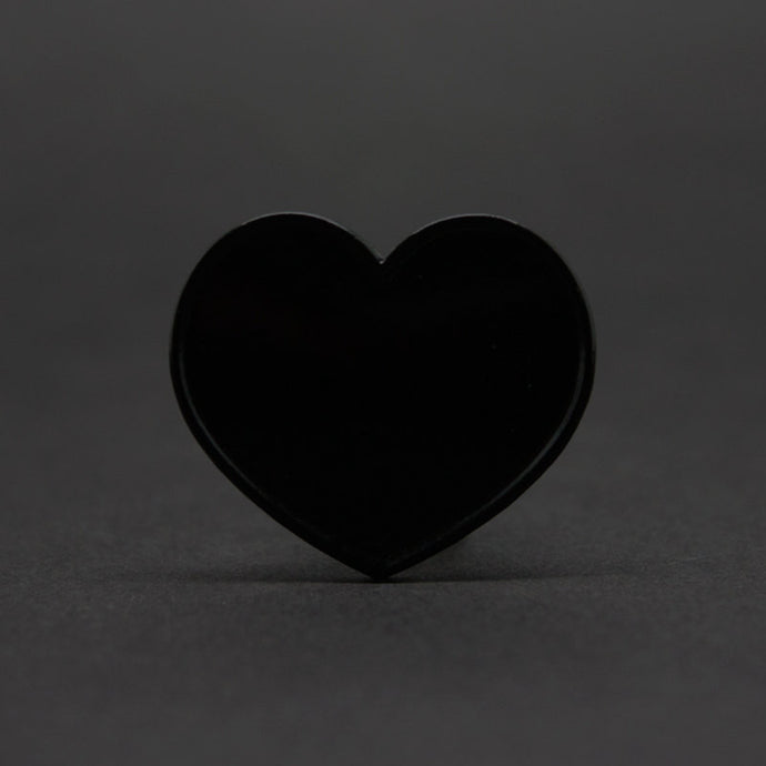 Black Hearts Enamel Pin Set
