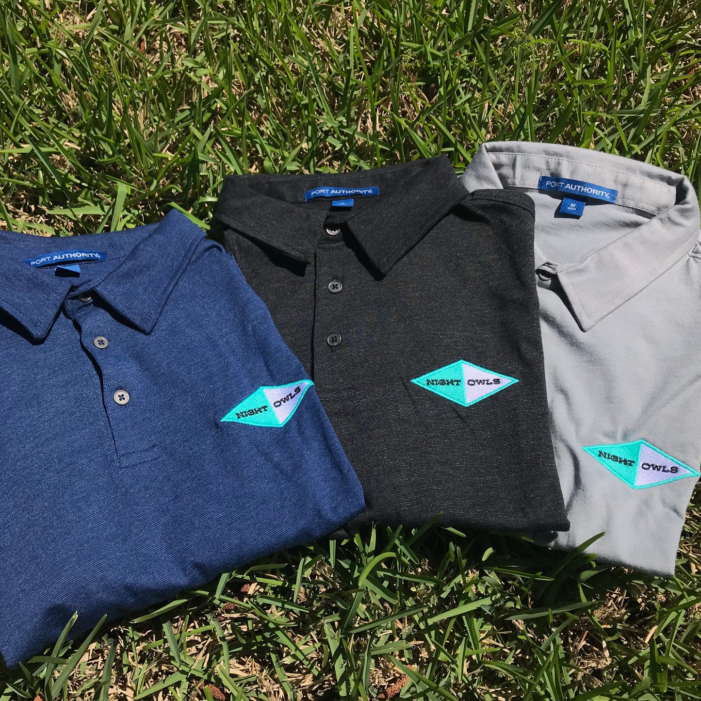 Night Owls Embroidered Polo Shirt